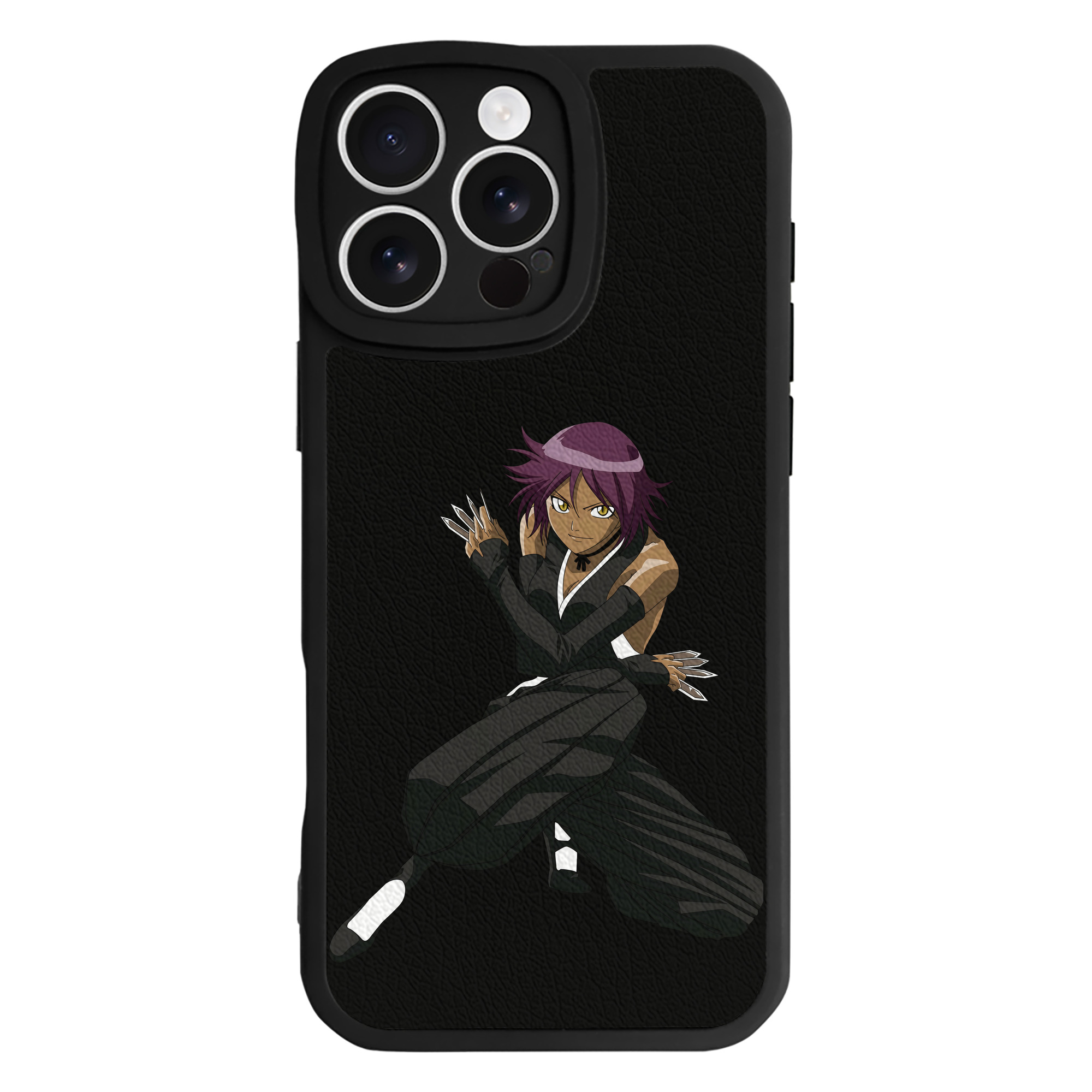 （画像用） ブリーチ 四楓院 夜一（しほういん よるいち） BLEACH Shihouin Yoruichi 【iPhone 16シリーズ対応】シリコンスマホケース（レザー調） 材質：シリコン